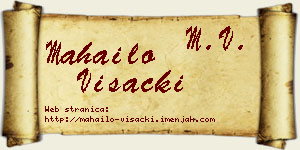 Mahailo Višacki vizit kartica